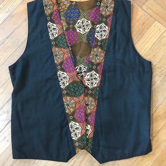 Vintage Beaded Vest.Boho Patchwork Style Vest MED - Picture 7 of 8